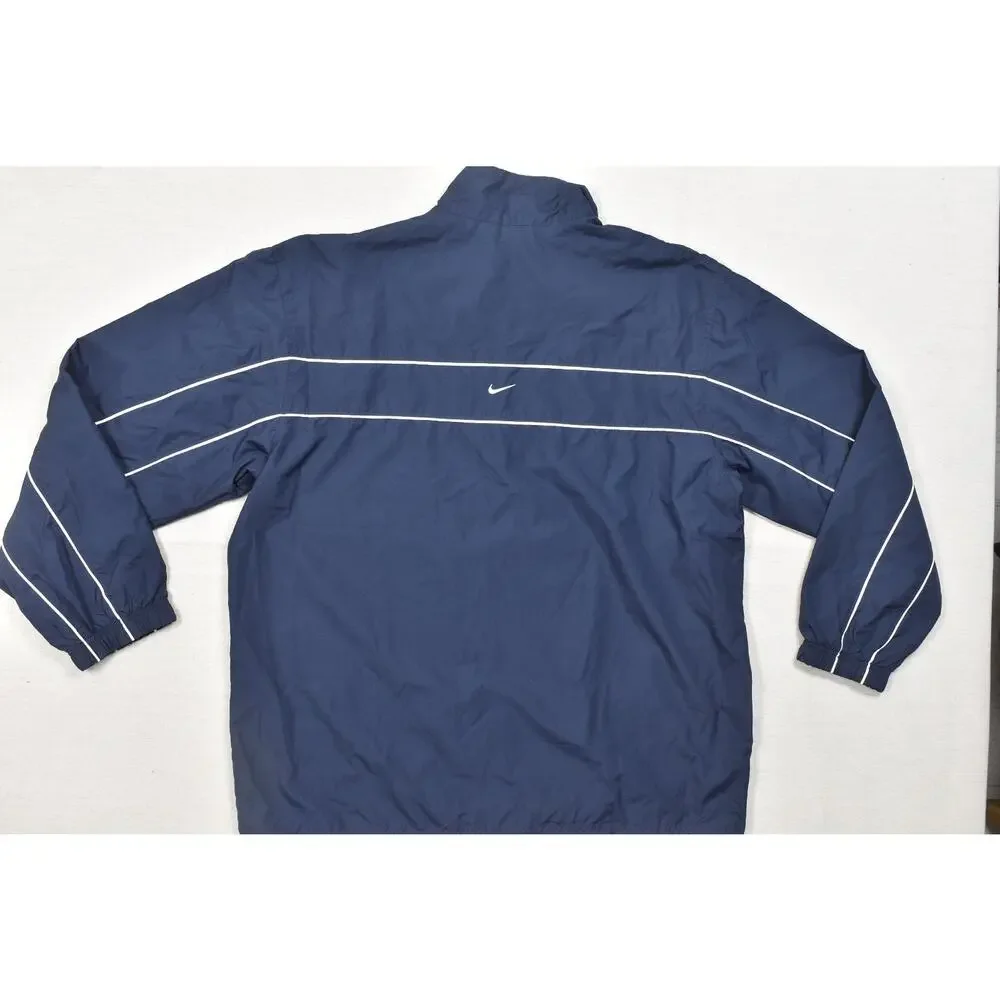 Nike Vintage Y2K Track Jacket Navy Blue White Stripe Size 2XL Full Zip